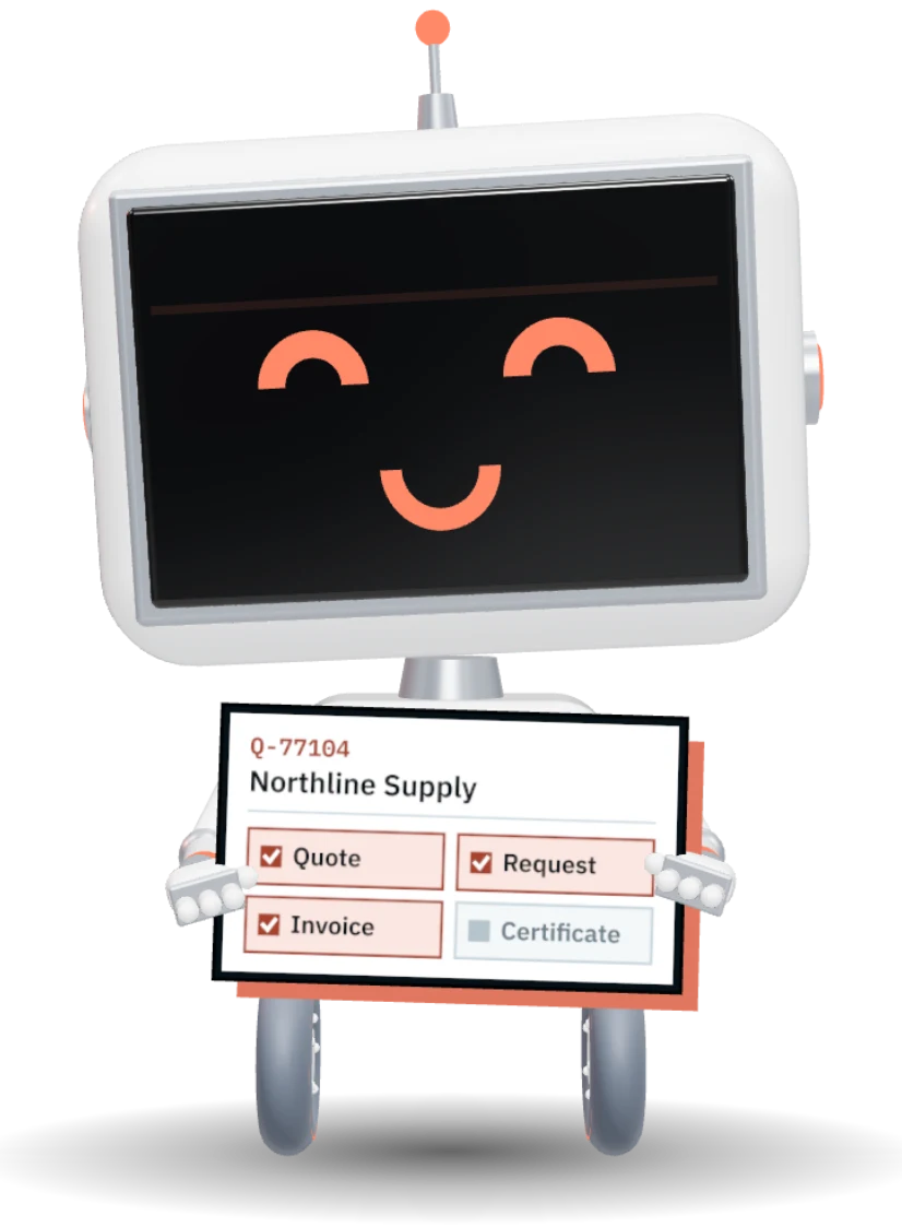 The ATLAS robot holding Q-77104 · Northline Supply