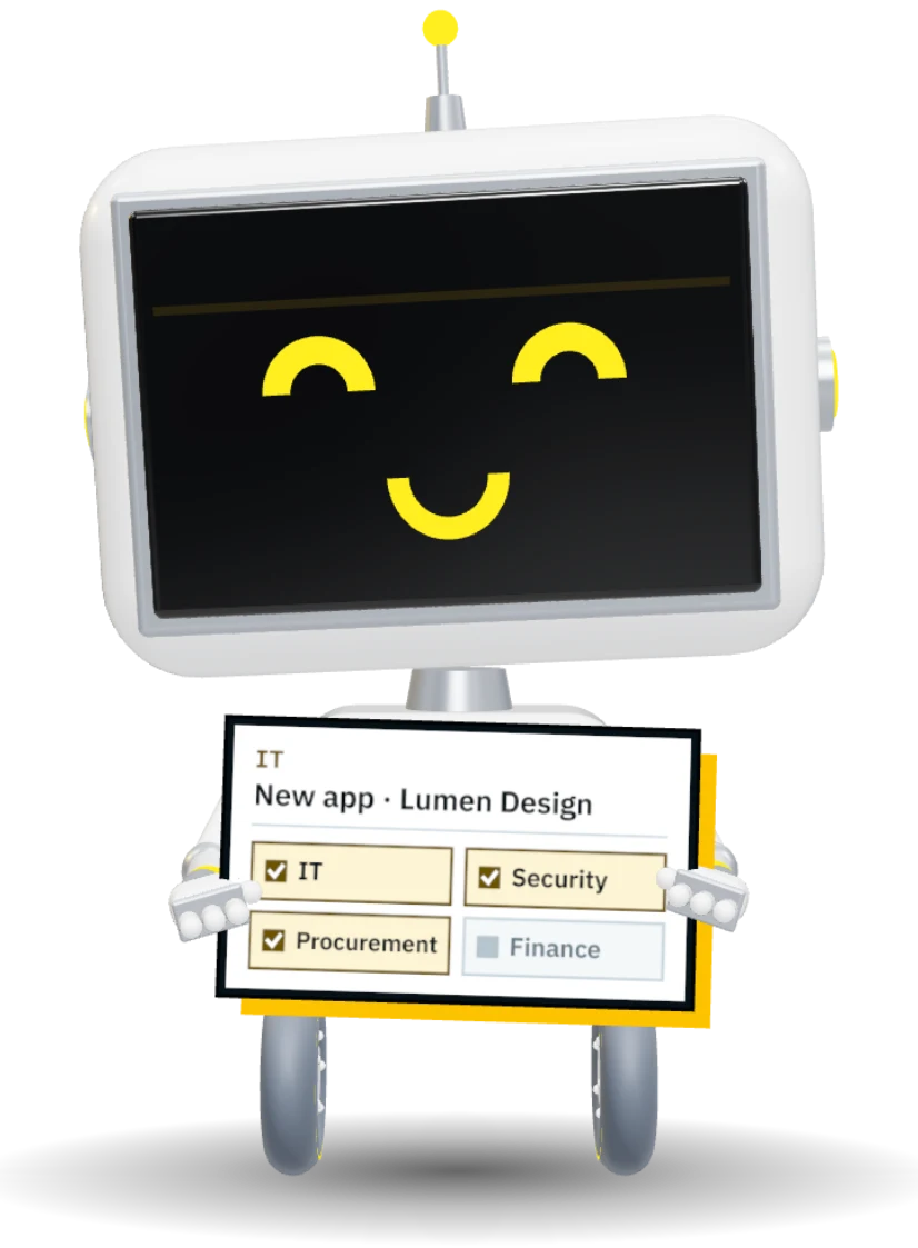 The ATLAS robot holding New app · Lumen Design