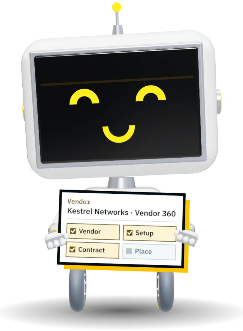 The ATLAS robot holding Kestrel Networks · Vendor 360